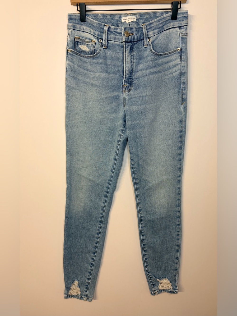 Good American Women’s Good Legs Clean Hem Skinny Jeans in Indigo 506, Size 8/29